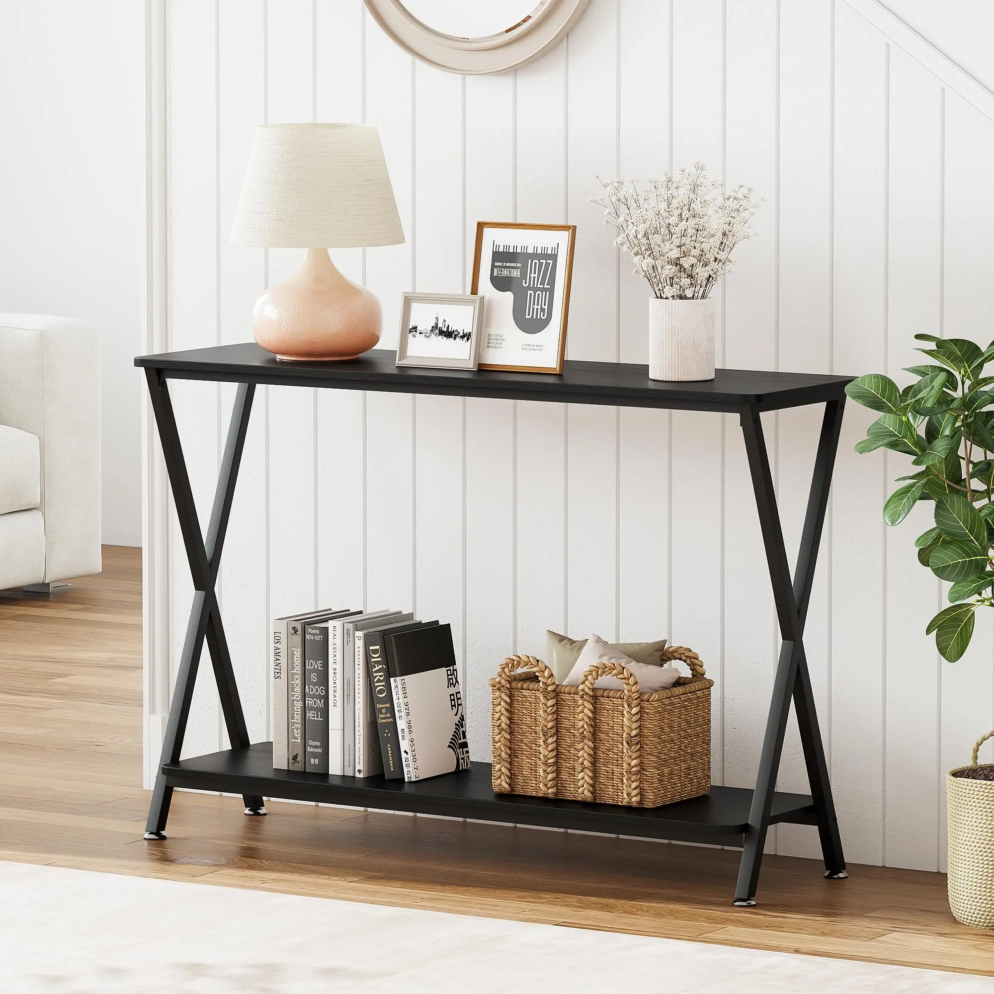 GARVEEConsole TableSofa Tables With Wide Storage41" Hallway Table  for Living Room, Foyer, Bedroom, Easy Assembly Console Table , Side Table, Display Table