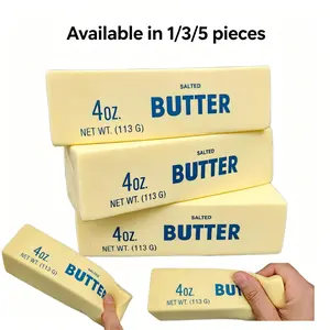 Butter Stick Soft Gel Stress Relief Toy, Elastic Cheese Stick, Funny Squeezing Prank Toy, Anxiety Relief Game, Realistic Butter Stick