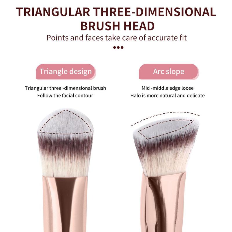 MAANGE 1pc/2pcs/3pcs Professional Facial Synthetic Makeup Brushes Flat Head Triangle Brush Concealer Brush Powder Brush Blush Brush Foundation Brush Makeup Tool,Makeup Accessories Gifts for Friends