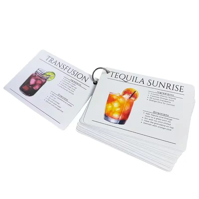 Cocktail recipe cards-27 cards are specially designed for family bartenders, bartenders and party owners; Perfect for mixing drinks, parties and bar activities at home, including classic and creative cocktail recipes.