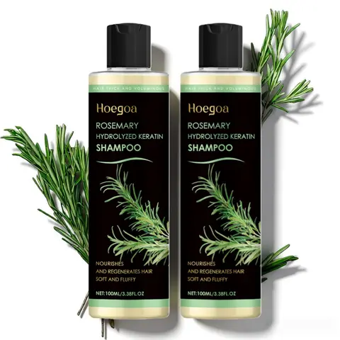 Rosemary Thickening Herbal Healthy Hydrating Nourishing Shampoo Set (100ML x 2) – Plant-Based Hair Care for Gentle Cleansing, Oil Control Antidandruff, Hydrating, Moisturizing Smoothness, and Improved Dull Frizzy Split Ends & Lightweight Scalp Care