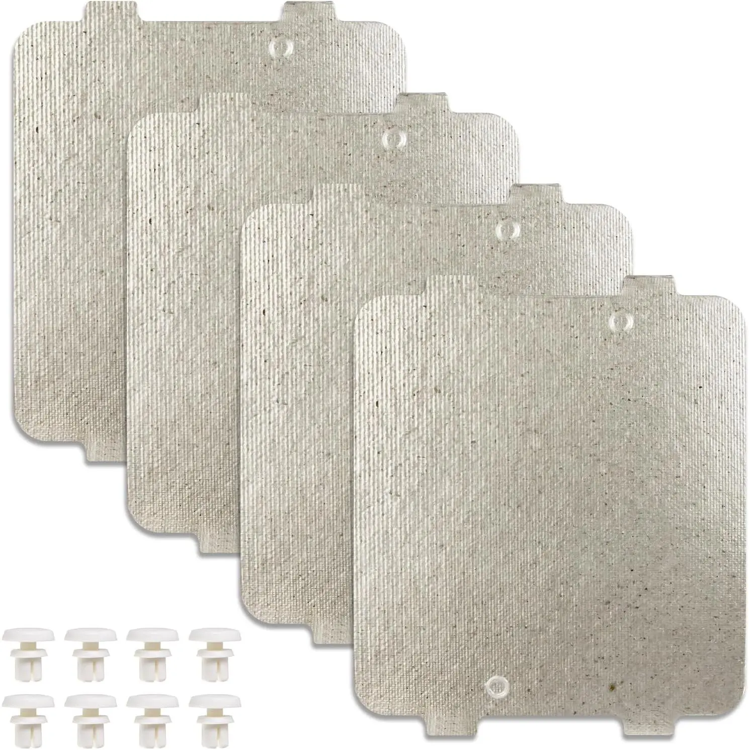 4 count WB39X10034 262100100006 Microwave Waveguide Cover Compatible with  | 3-7/8 x 4-1/4 Inches, Equipped with 8 count Locking Rivet, Replaces AP4980541, AH3486812, Block  Steam & Microwave Sparks