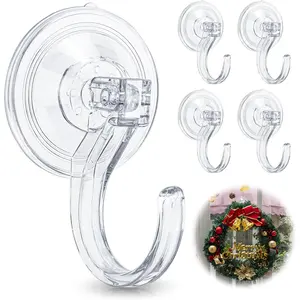 4 Pack Wreath Hangers for Front Door, Extra Large Suction Cup Hooks, Heavy Duty 1.9" Hooks for Easter Garland, No Tools, No Damage Wreath Holder for Glass Windows Shower, Hold Up to 18 Lbsfidget toys