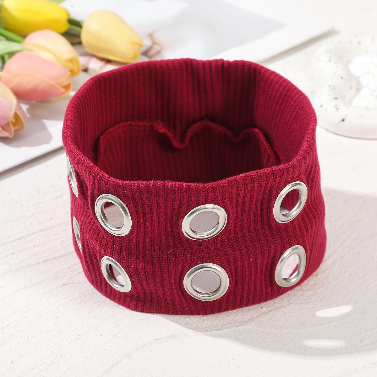 AWAYTR Harajuku Y2K Punk Girl Punk Grunge Hollowed Out Eyelets Wide Headband Elastic Headbands Fashion Steampunk Gothic Sports Headbands Hair Accessories AWAYTR Harajuku Y2K Punk Girl Punk Grunge Hollowed Out Eyelets Wide Headband Elastic Headbands Fashion Steampunk Gothic Sports Headbands Hair Accessories