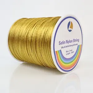 330  Satin Nylon String, 1 mm Silky Smooth Durable Nylon Cord for  Making, Bracelets, Beading, Necklaces, Macrame, Kumihimo, Rattail, and Chinese Knot Craft