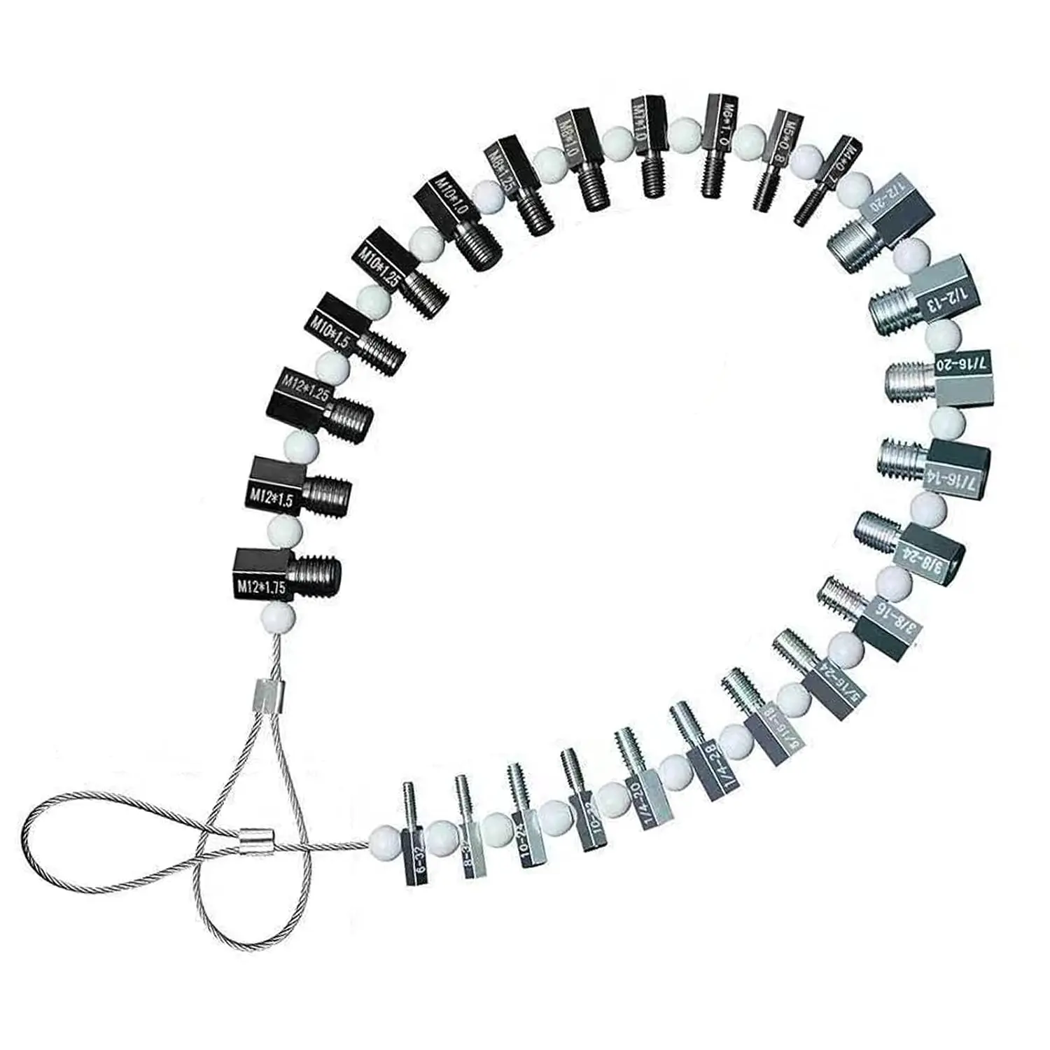 Nut and Bolt Thread Checker Gauge, 26 Male/Female Thread Gauges (14 SAE/Inch & 12 Metric) Nut and Bolt Thread Size Checker Thread Identifier Gauges for Fastener Bolt Nut Size Verification