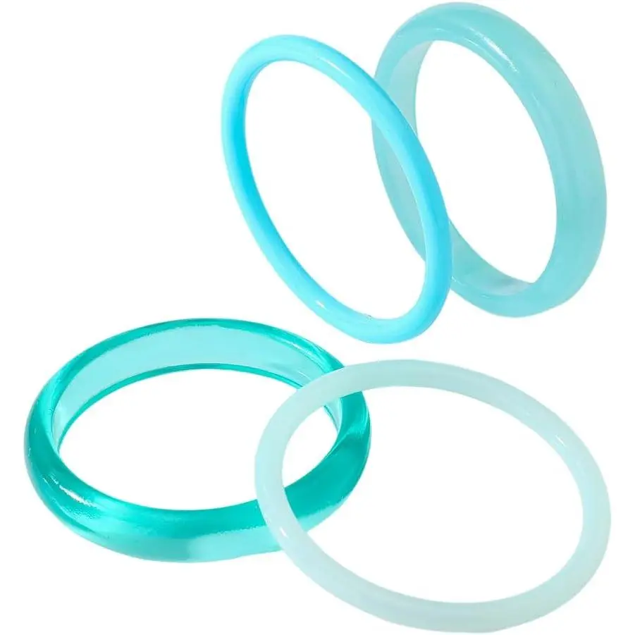 Stackable Bangle Set for Women - 3 count  &  Plated Metal Chunky Bracelets, Boho Statement Fashion , Multiple Color Options for Daily Wear, Party &
