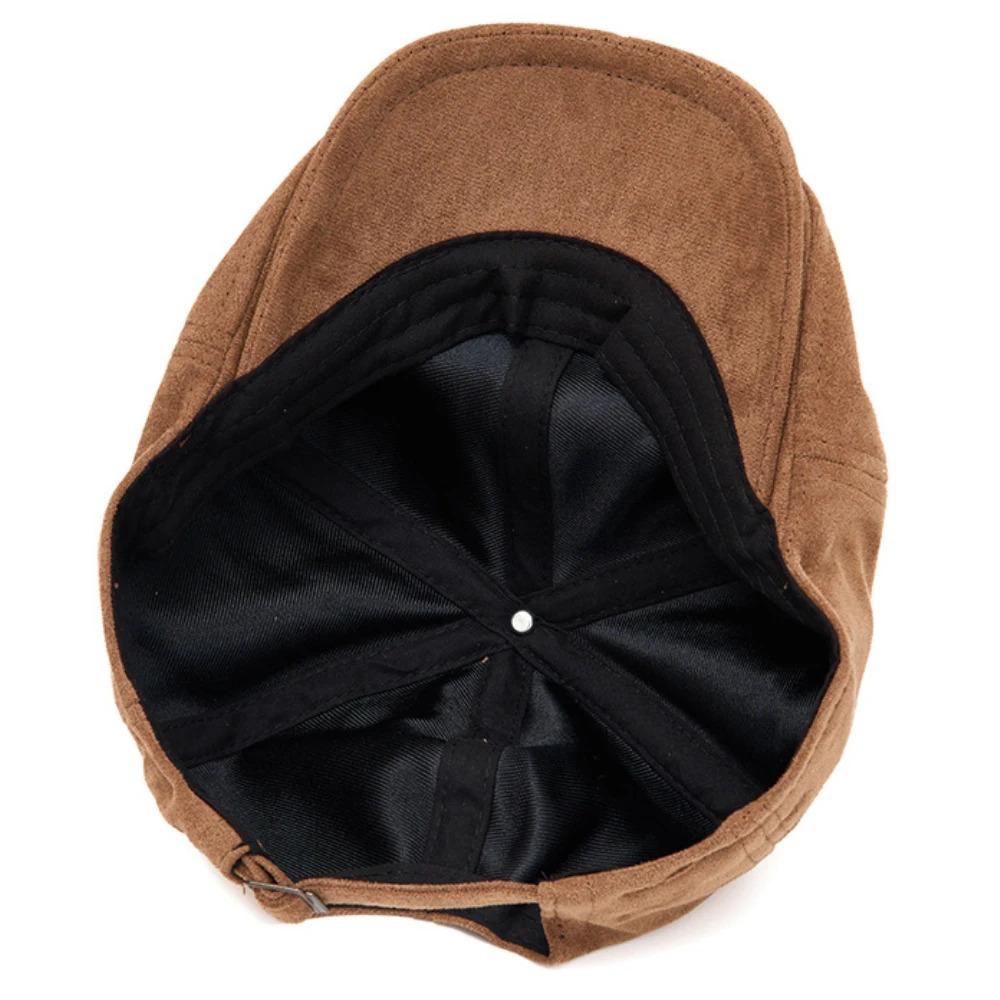 HT4971 Mens Berets Women Autumn Winter Hat Vintage Artist Painter Beret Hat Male Female Ivy Flat Cap Suede Octagonal Beret Caps