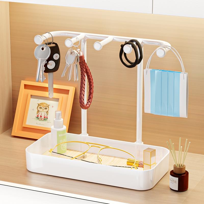 1/2pcs Jewelry Display Rack Organizer for Home, Wooden Necklace Ring Earring Holder, Chic Accessory Storage Stand, Bedroom Storage Organizer