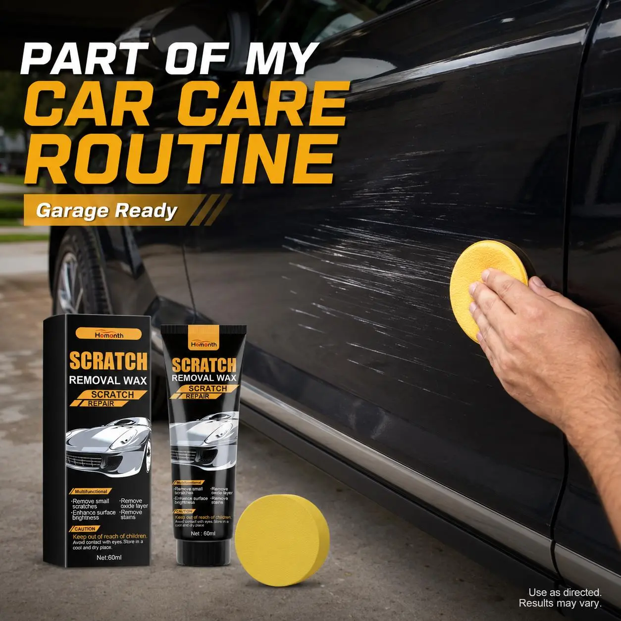 Car Scratch Remover Kit Paint Repair Restorer for All Colors with Polishing Paste and Sponge Professional Automotive Detailing for Deep Scratches
