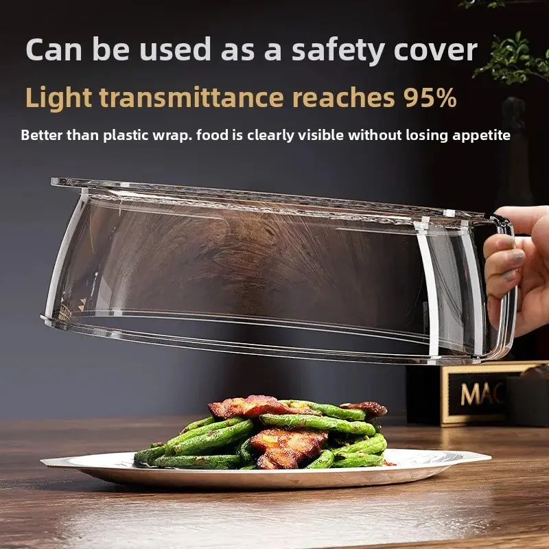 Multifunctional Microwave Splatter Guard, Heat Resistant 200°c, 360° Splash Proof, Stackable Plastic Food Cover, Ideal for Camping and Outdoor BBQ