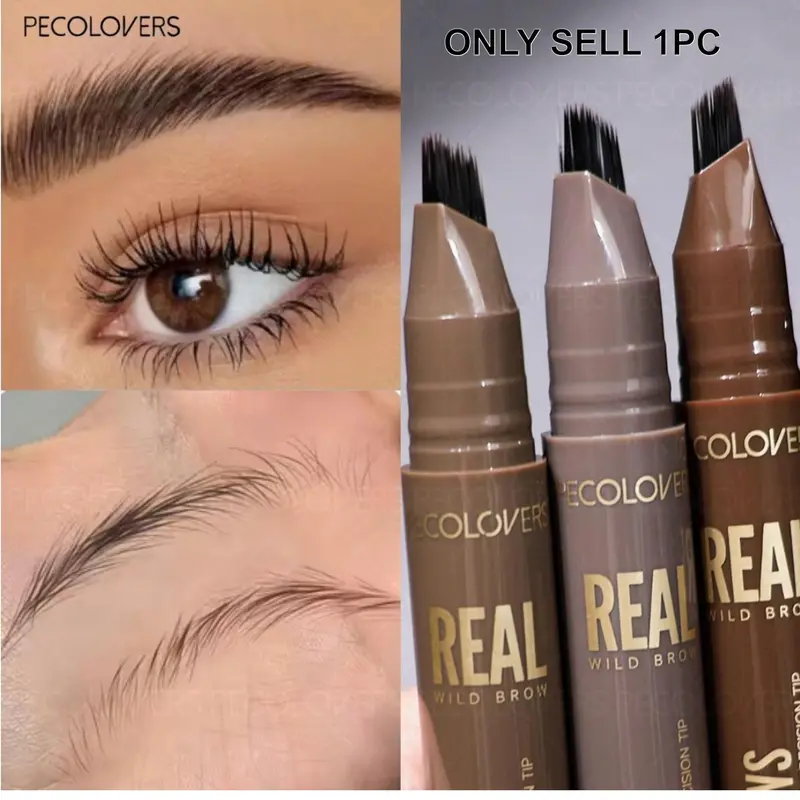 Long-Lasting Waterproof Liquid Eyebrow Pen, Smudge-Proof Natural Matte Brow Drawing Pen for Microblading-Effect Eyebrow Makeup, Eyebrow Liner Cosmetic, Eyebrow Products, Eyebrow Pencil