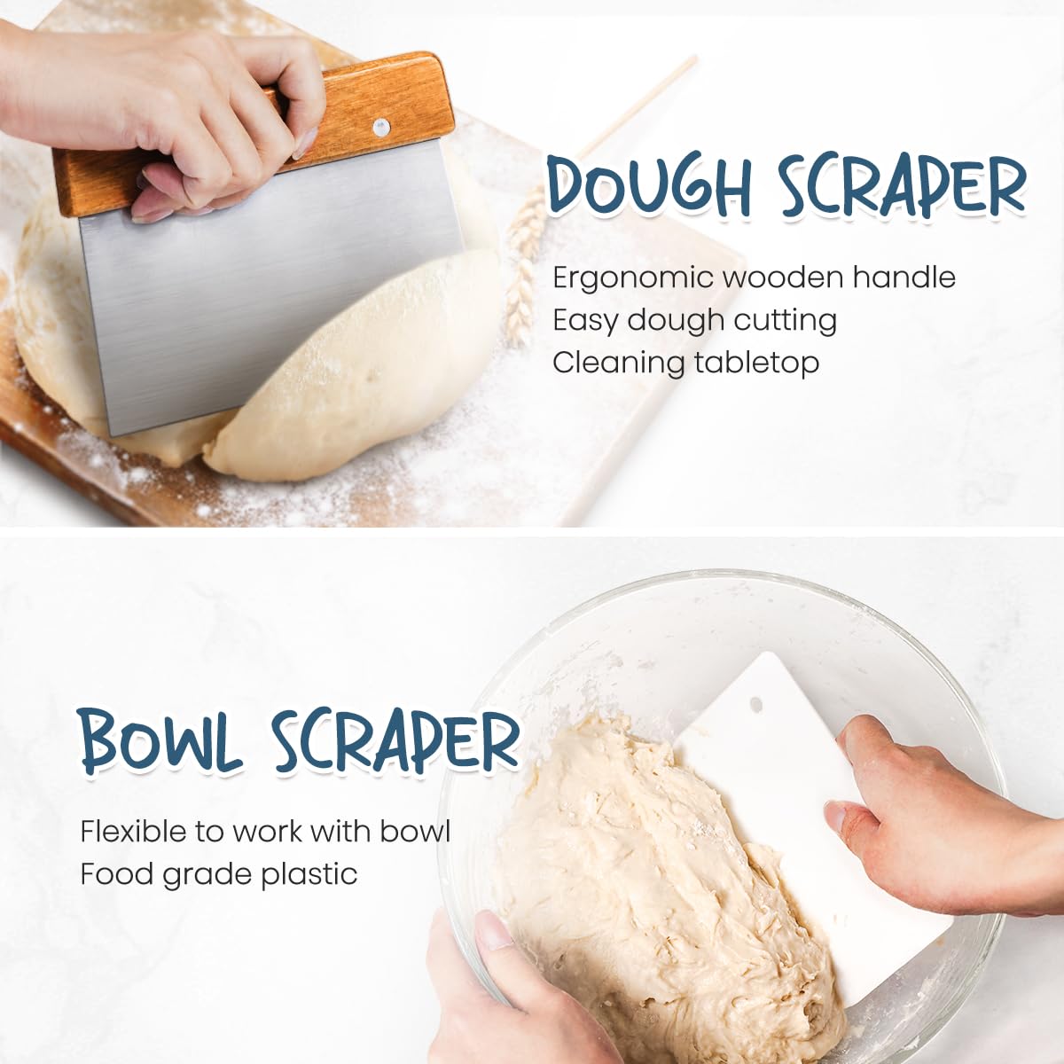 Bread Making Tool Set, 1 Set Bread Fermentation Basket Sourdough Proofing Basket & Bread Baking Tool, Baking Utensils for Home Kitchen, Household Kitchen Products