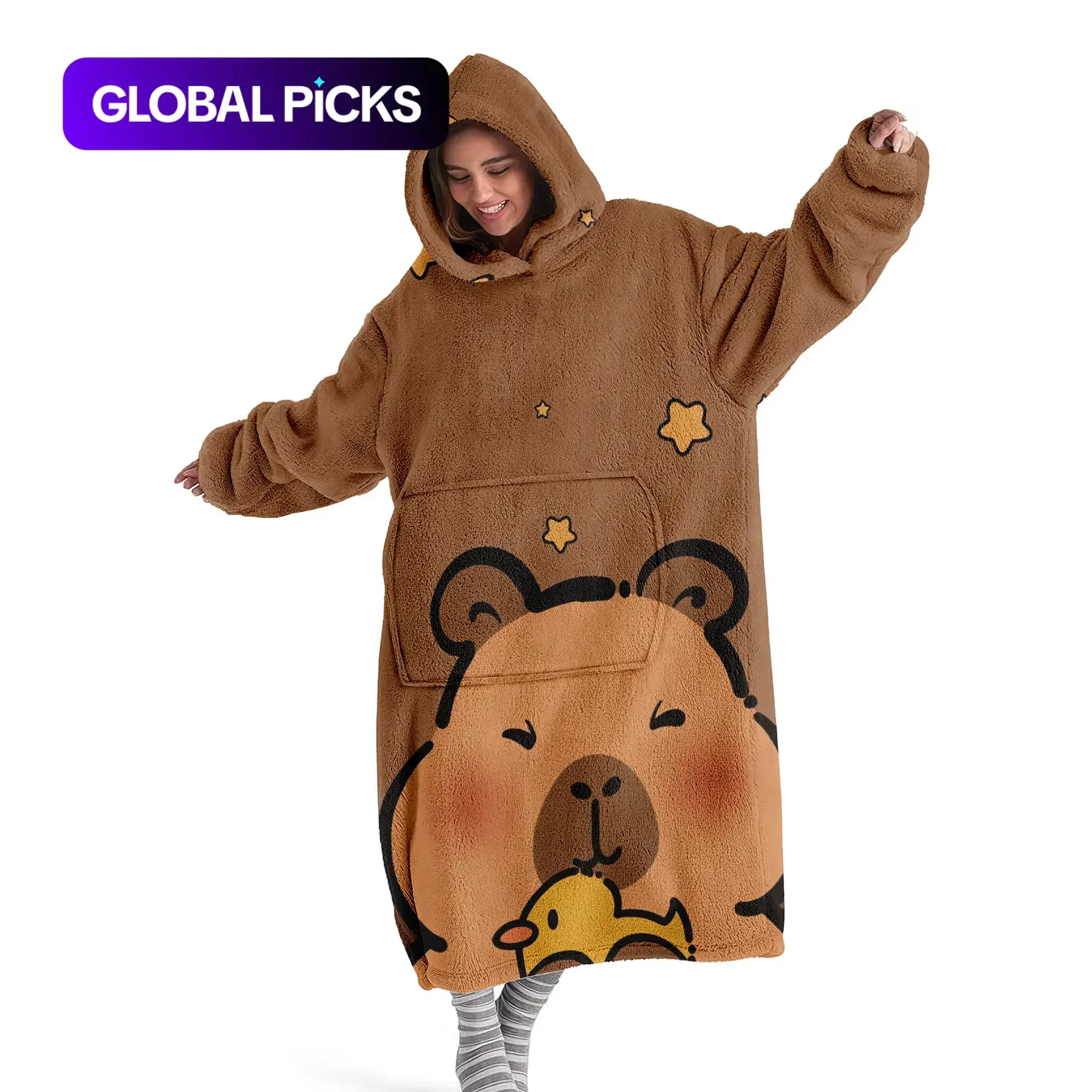 hoodie blanket, Blanket For Couch, Blankets For Sofa, Wearable Blanket, Hooded Blanket Wearable Plush Throw, Digital Print Flannel Blanket, Soft Warm Cozy Design, Perfect for Sofa Home Leisure Air Conditioning Nap Office Bed Camping Travel Gifts