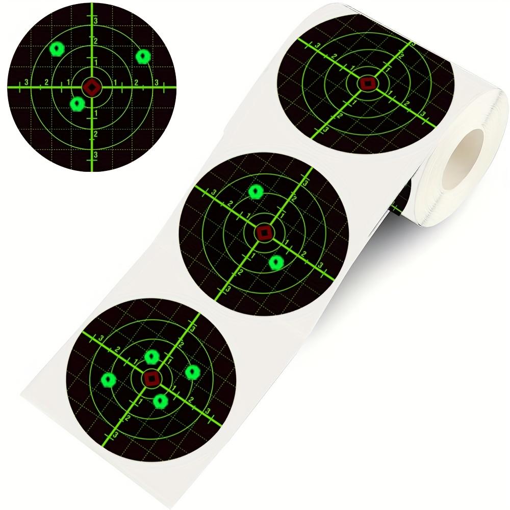 VIGEROSO Splatter Shooting Targets 6 Inch Reactive Paper Target Stickers 50 Self Adhesive Target Roll for BB Gun, Pellet Gun, Airsoft, Rifle Indoor and Outdoor Shooting Range