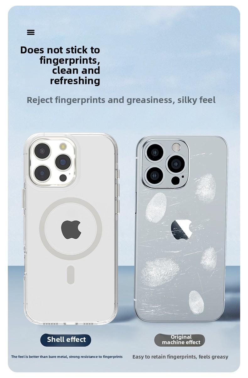 Clear Acrylic Magsafe Magnetic Mobile Phone Case for iPhone 17/16/16E/15/14 Plus/13/12/11 Pro Max/X/XS/XSMax, Anti-fall, Thin and Transparent, Airbag Anti-fall Full-cover Hard Protective Phone Cases, Compatible with iPhone 17 Pro Max