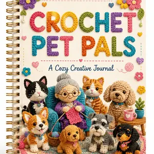 Crochet Pet Pals Pattern Book, Amigurumi Dogs & Cats for Beginners, Step-By-Step Tutorials, Easy Crochet Guide for Craft Enthusiasts