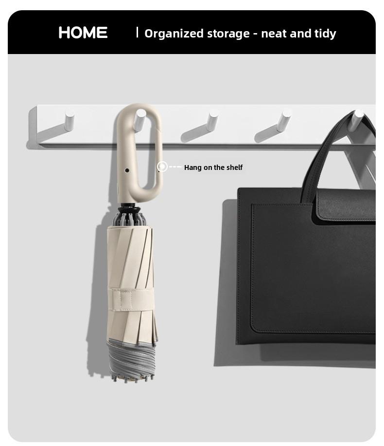 Business Automatic Umbrella - Solid Color, Large Size Windproof Umbrella with Ring Buckle, Reinforced & Durable