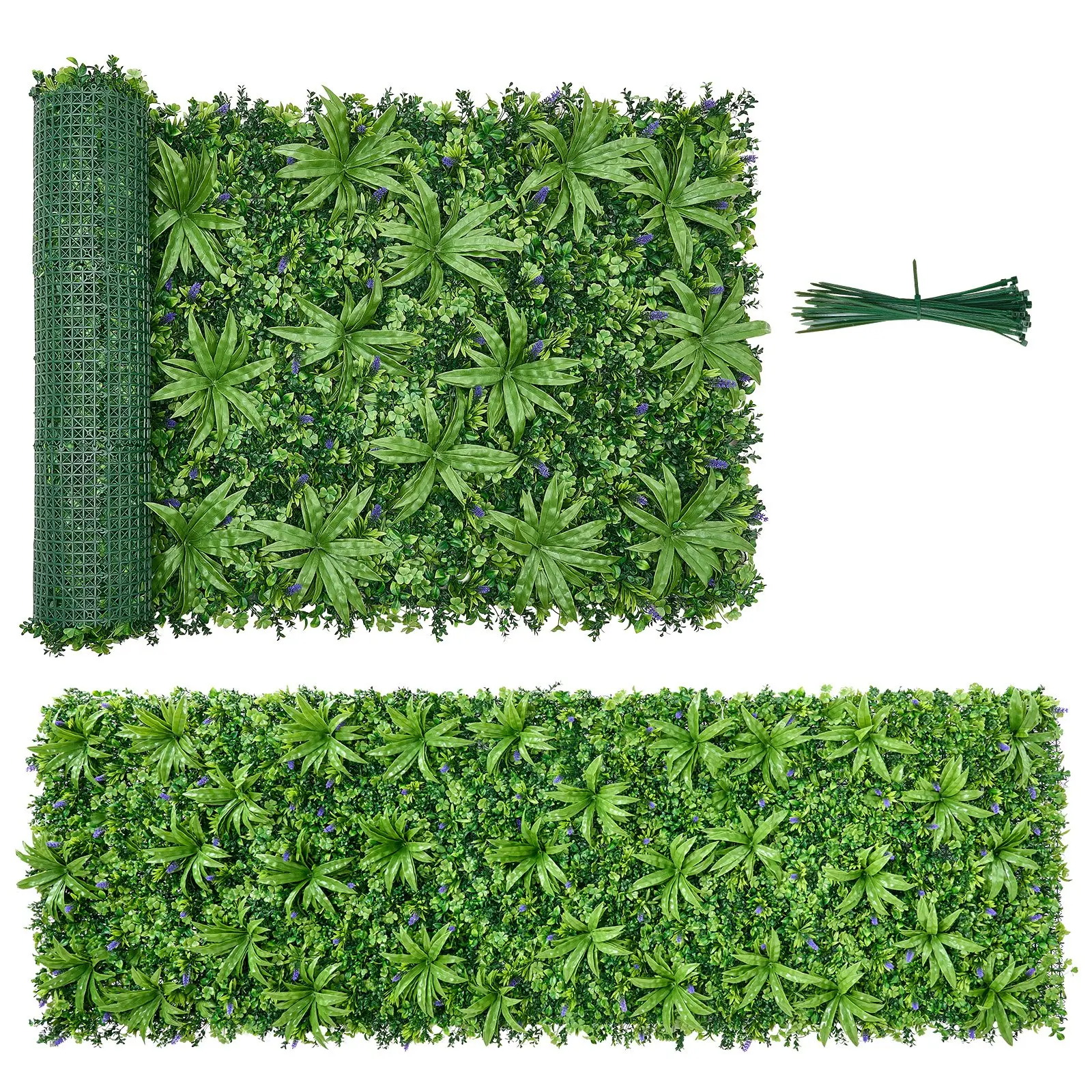 VEVOR 1 Pcs 3D Artificial Boxwood Plant Wall Panel, 120x40 in Fade-Resistant Sun Protection Greenery, Decorative Privacy Hedge Fence for Wedding, Indoor-Outdoor Garden Backyard, Birthday