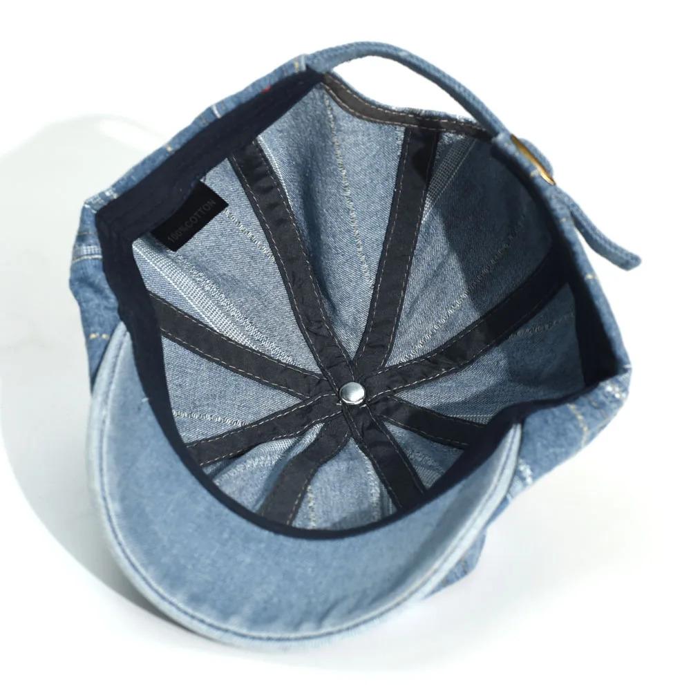 Denim Newsboy Caps Casual Outdoor Retro Beret Hats Octagonal Hat Fashion Solid Flat Caps Gatsby Driving Cabbie Cap