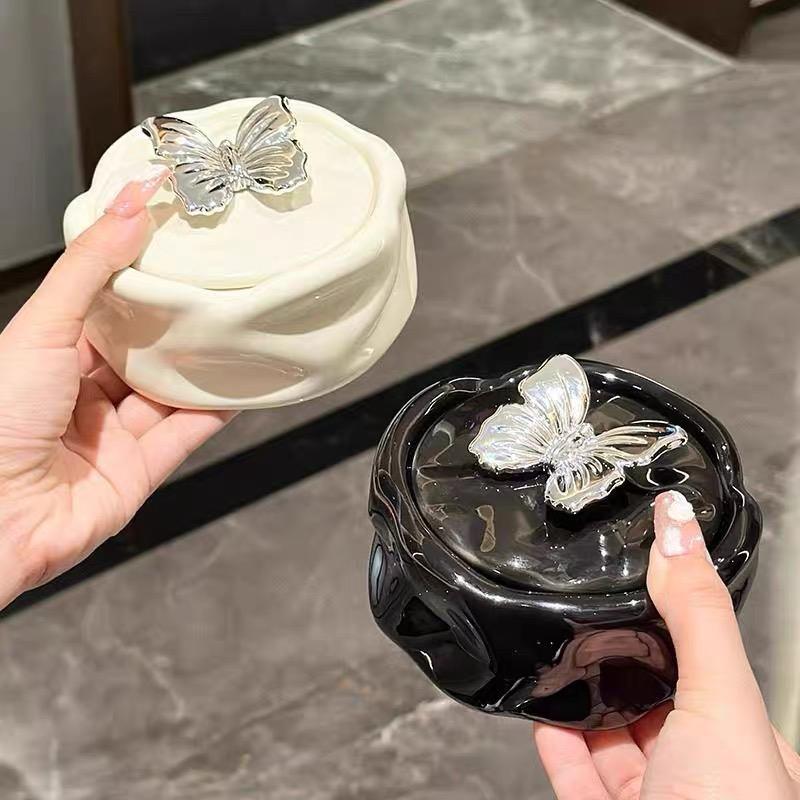 Ceramic Ashtray for Home Decoration Living Room Tabletop Storage Organizer Jewelry Display Light Luxury  Creative Ash Tray