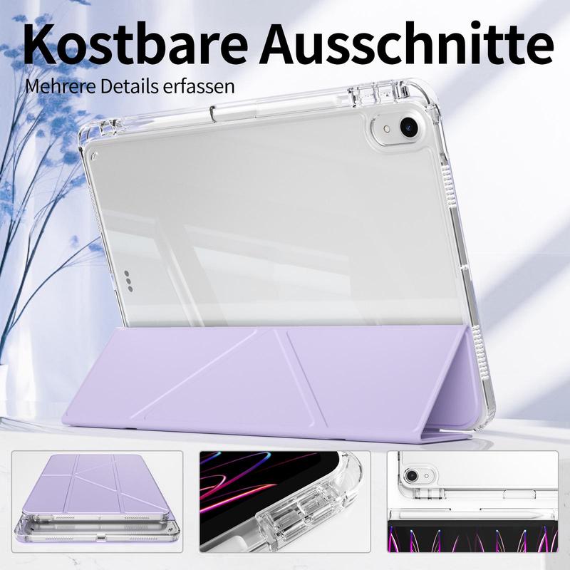 KENKE KENKE Fashionable Tablet Case with Pencil Holder, Solid Color Tablet Protective Cover, Tablet Protector for iPad 2025 11th A16 iPad Pro M4 13inch Pro 11inch, Tablet Casing