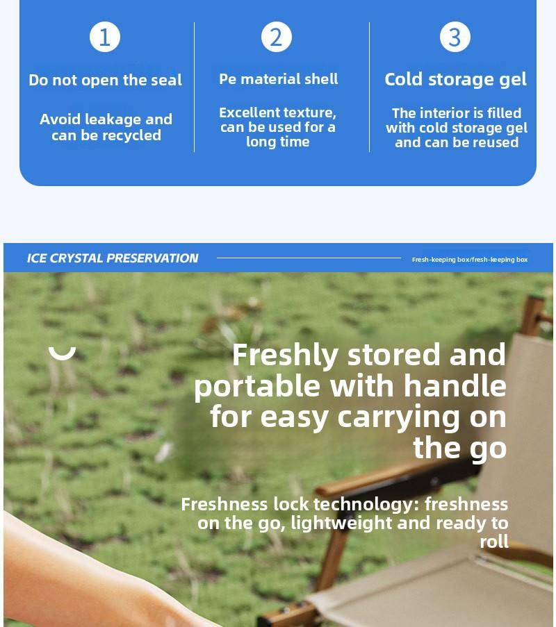 Divided Portable Ice Food Storage Container| Salad Draining Fresh Keeping Box with Compartments for Fridge Fruit Meal Prep Divided Portable Ice Food Storage Container| Salad Draining Fresh Keeping Box with Compartments for Fridge Fruit Meal Prep