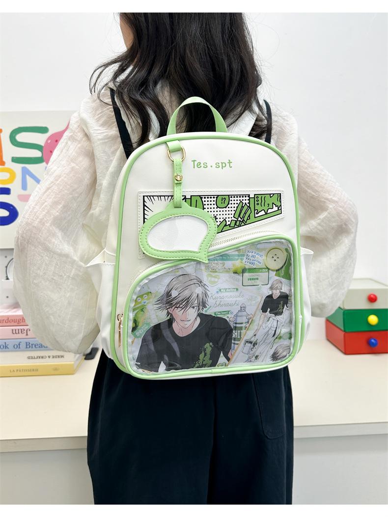 Y2k Anime Ita Backpacks Girls Transparent Bag Students DIY Display Schoolbag Cute Large Capacity Rucksack Casual Travel Knapsack
