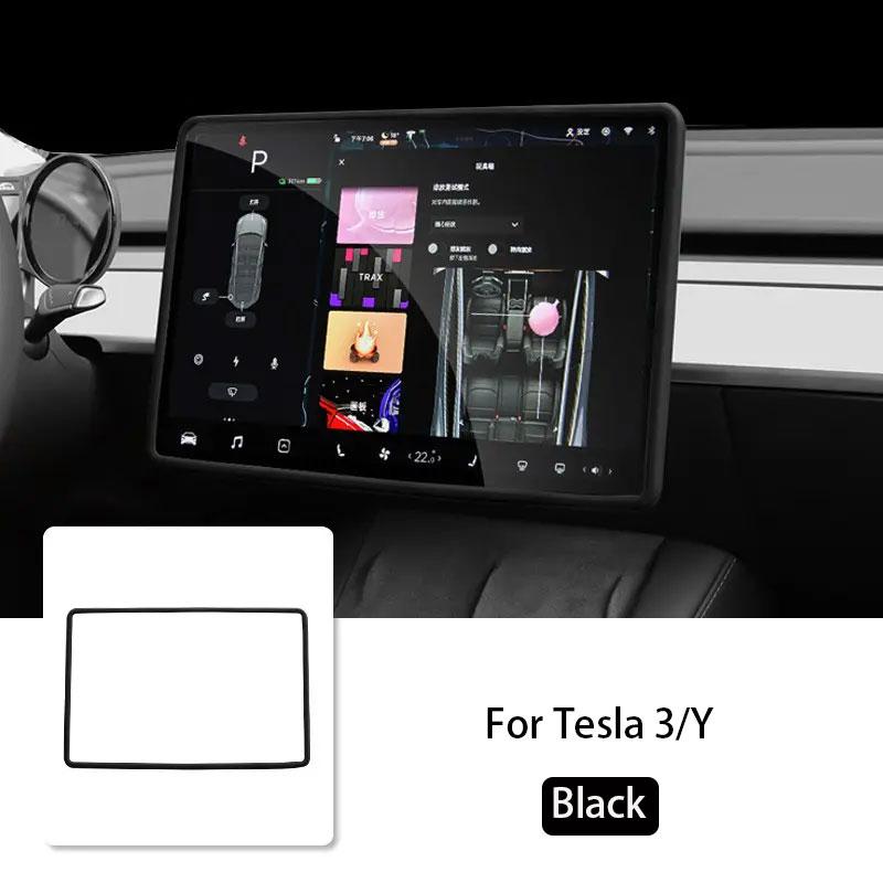 For Tesla Model 3 Y Highland Screen Protector Silicone Frame Display Edge Body Cover Central Control Car Accessories