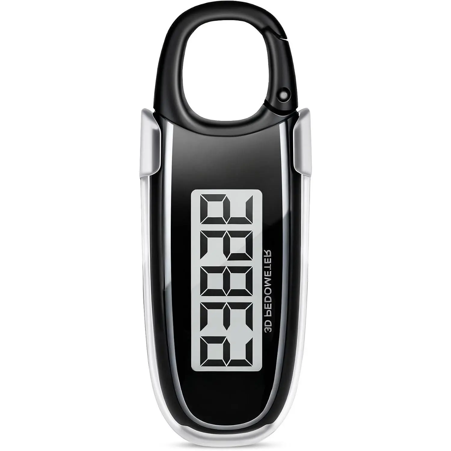 3D Pedometer for Walking, Simple Step Counter with Clip & CarabinerGift
