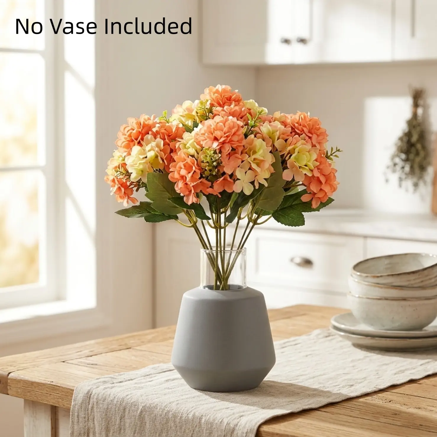4 Bundles Small Hydrangea Artificial Flowers Bundle - Silk Fake Flower Bouquet for Wedding, Party & Home Decor, Decorative Faux Flowers, Home Decoration Bouquet, Versatile Faux Floral Arrangements, Artificial Flower Decorations