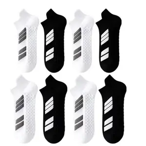 6 pairs of no-show sports socks for men and women, thickened heel and sole provide shock absorption and wear resistance, white everyday socks are sweat-absorbent and breathable, a great gift for Father's Day