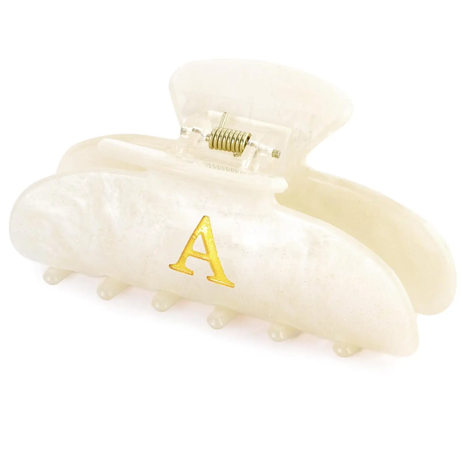 Letter "A" Claw Clips for Women, Cute Personalized Hair Clip for Trendy Custom Hair Accessories for Thin Thick Hair