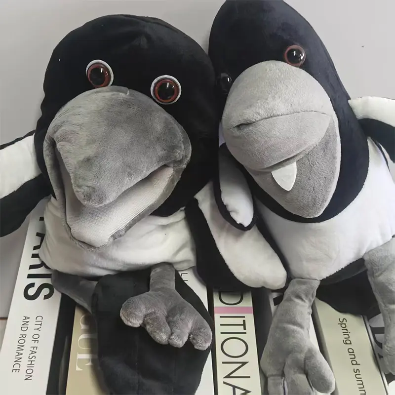 30cm Wow English Steve and Maggie Raven Plush Toy, Hand-Insertable Stuffed Animal, Halloween Gift, Soft and Cozy, Perfect for Kids