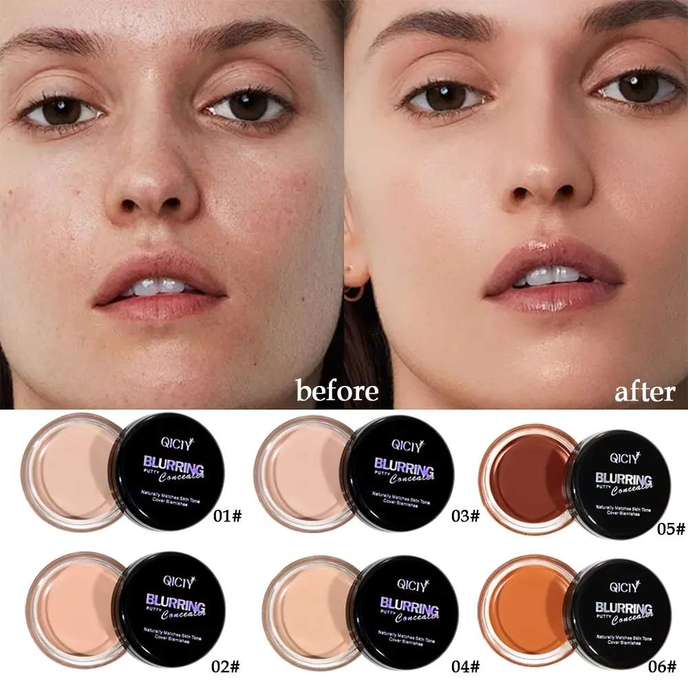 Cream Putty Concealer, Full Coverage Waterproof Concealer for Face & Body, Cover Tattoos, Scars, Dark Circles, Blemishes, Long Lasting Matte Concealer Makeup