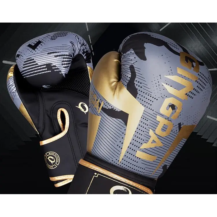 Camouflage Pro Boxing Gloves, PU Leather, Breathable & Durable, Unisex Sparring Kickboxing Bag Mitts