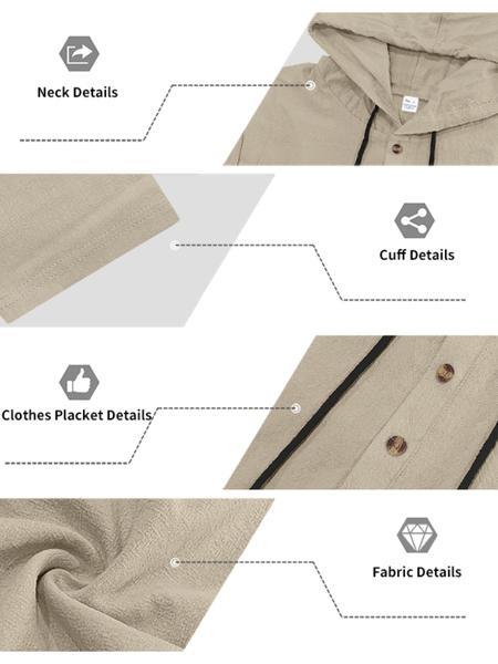 Men's Trendy Linen Hooded Two-Piece Set, Casual Vacation Style, Loose Fit Breathable Fabric, Hoodie & Wide-Leg Pants, Spring & Fall Wear Men's Trendy Linen Hooded Two-Piece Set, Casual Vacation Style, Loose Fit Breathable Fabric, Hoodie & Wide-Leg Pants, Spring & Fall Wear