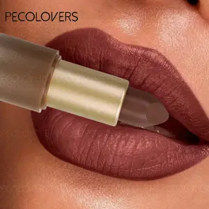 1PC Matte Long-lasting Lipstick, Waterproof and Sweat-proof, Light and Non-sticky, Long-lasting and Non-fading, Nude Pink and Brown, Non-stick Cup, Portable Travel Makeup, Perfect Holiday Gift for Girls