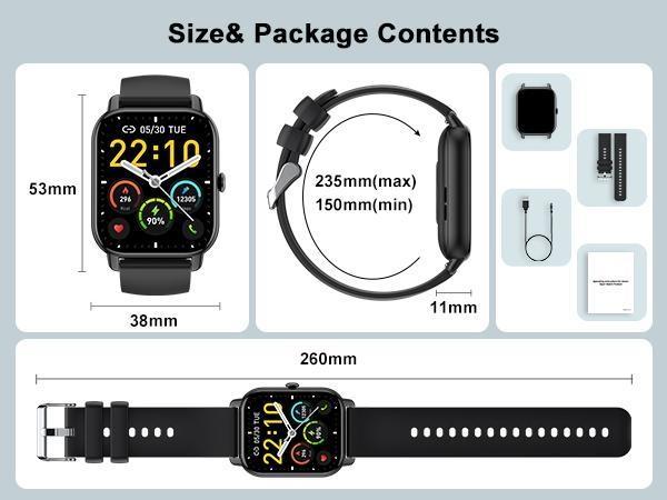 Ntaanoo 2026 Smart Watch 1.69'' HD Touch Screen 110+ Sports Modes IP68 Waterproof Bluetooth Call Heart Rate Sleep Monitor for Men Women Compatible with iPhone Android Magnetic Ntaanoo 2026 Smart Watch 1.69'' HD Touch Screen 110+ Sports Modes IP68 Waterproof Bluetooth Call Heart Rate Sleep Monitor for Men Women Compatible with iPhone Android Magnetic