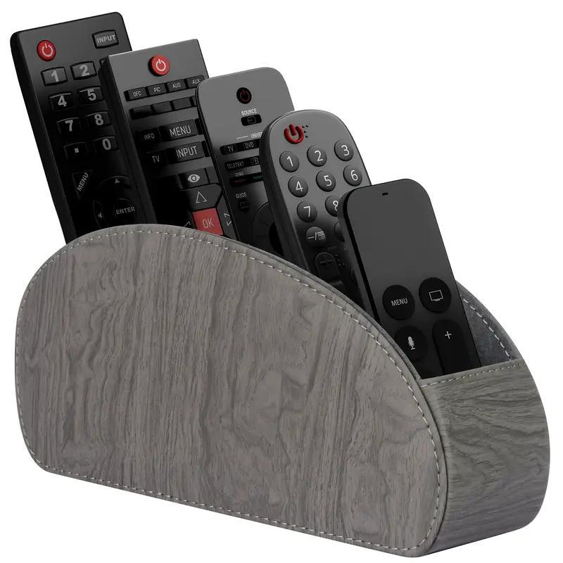 Remote Control Holder, PU Leather Remote Control Holder, Desk & Drawer Organizer for Home Storage