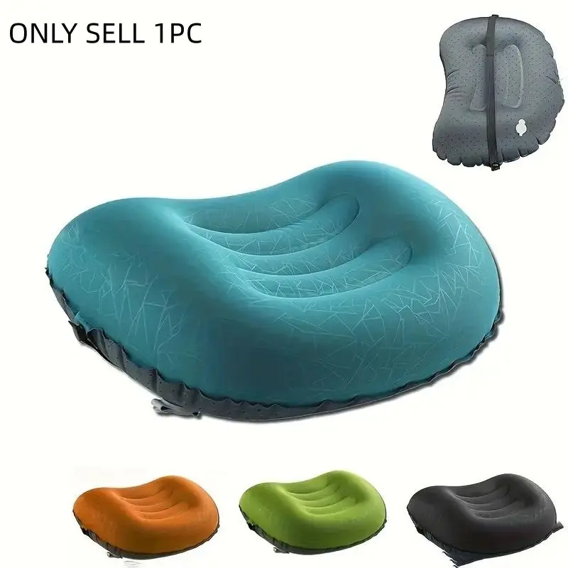 Outdoor Inflatable Pillow, Portable Foldable Camping Cushion, Inflatable Waist Pillow, Suitable for Outdoor Camping Trips Or Office Rest