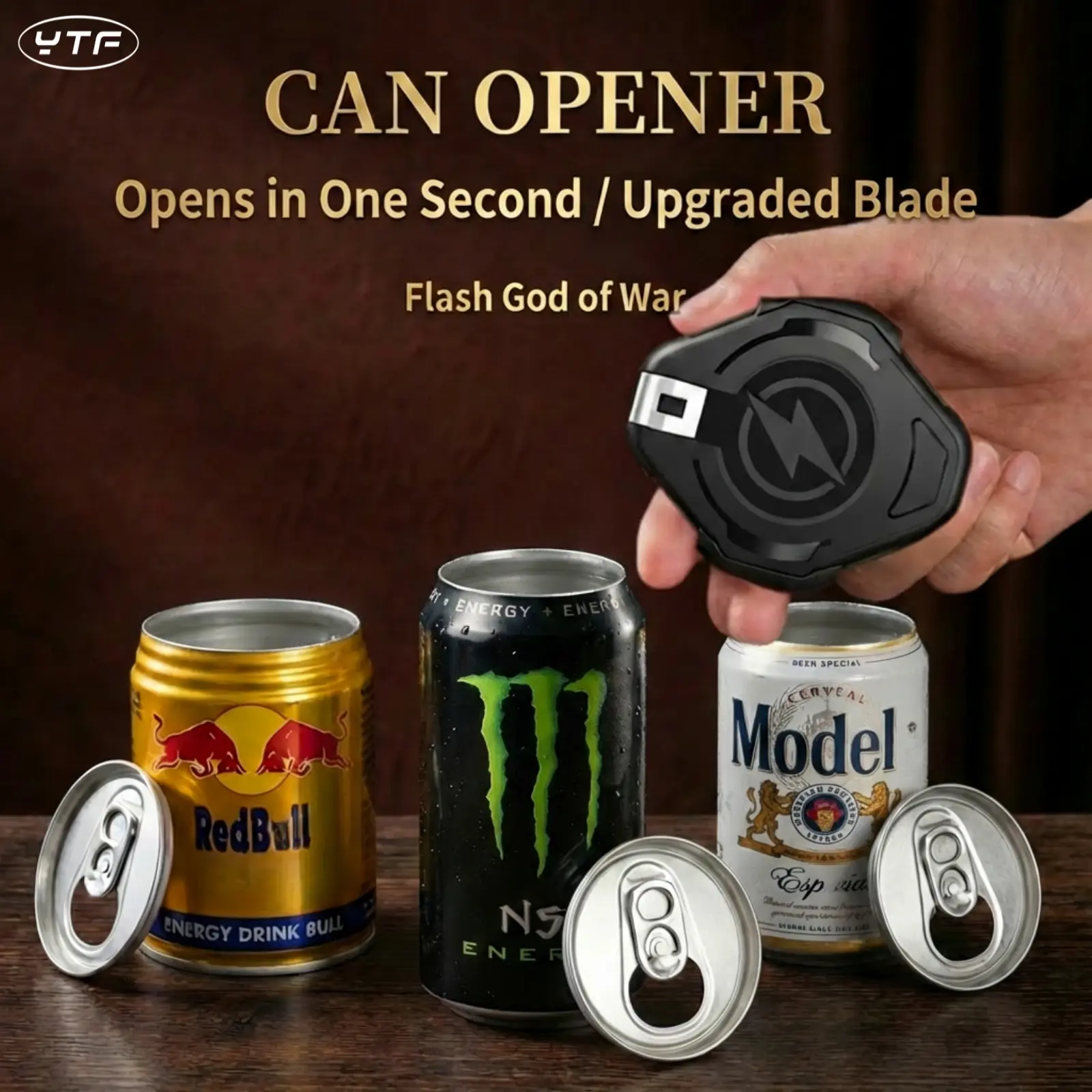 Smooth Safe Edge Can Opener 2-in-1 Universal Beverage Can Opener | Enlarged Opening Built-in Bottle Opener Portable Kitchen Gadget for Soda Beer Cans Perfect Mother’s Day Gift