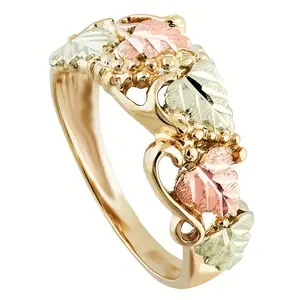 Elegant Golden Leaf Ring - Leaf Design Suitable for Thanksgiving, Teacher's Day, Graduation Parties, Year-Round Daily Wear & Special Occasions, Non-Precious Metal Electroplated Gift for Year-Round Wear, for Teenager