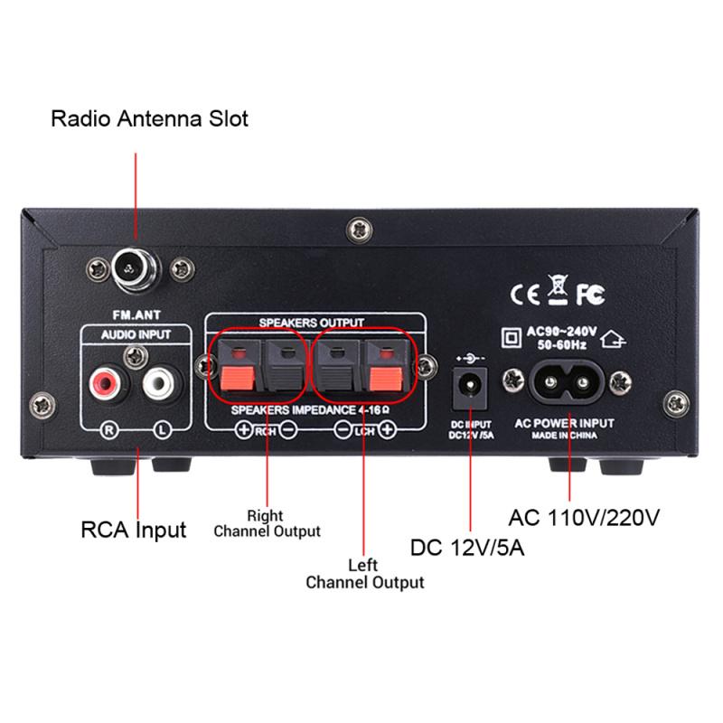 WOOPKER AK45 300W/AK45 Pro 400W Bluetooth 5.0 Stereo Amplifier HiFi 2.0 Channel Power Amp with USB SD RCA Dual Microphone Support for Karaoke Home Theater Party Audio Streaming  karaoke machine
