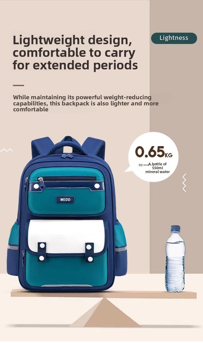 2026 New Model Elementary School Backpack for Grades One to Six, Lightweight, Pressure-Reducing, Durable, Multi-Layered, Breathable Children's Backpack