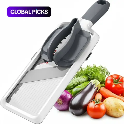 Multifunctional Vegetable Chopper, 1pc Adjustable Stainless Steel Blade Vegetable Cutter, Fruit & Vegetable Slicer, Veggie Chopper Slicer, Kitchen Utensils & Gadgets #GLOBAL PICKS