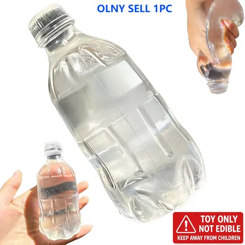 Mineral water bottle squeezing toy maltose filling soft mineral water bottle quick rebound decompression toy venting toy Squeeze fidget tool