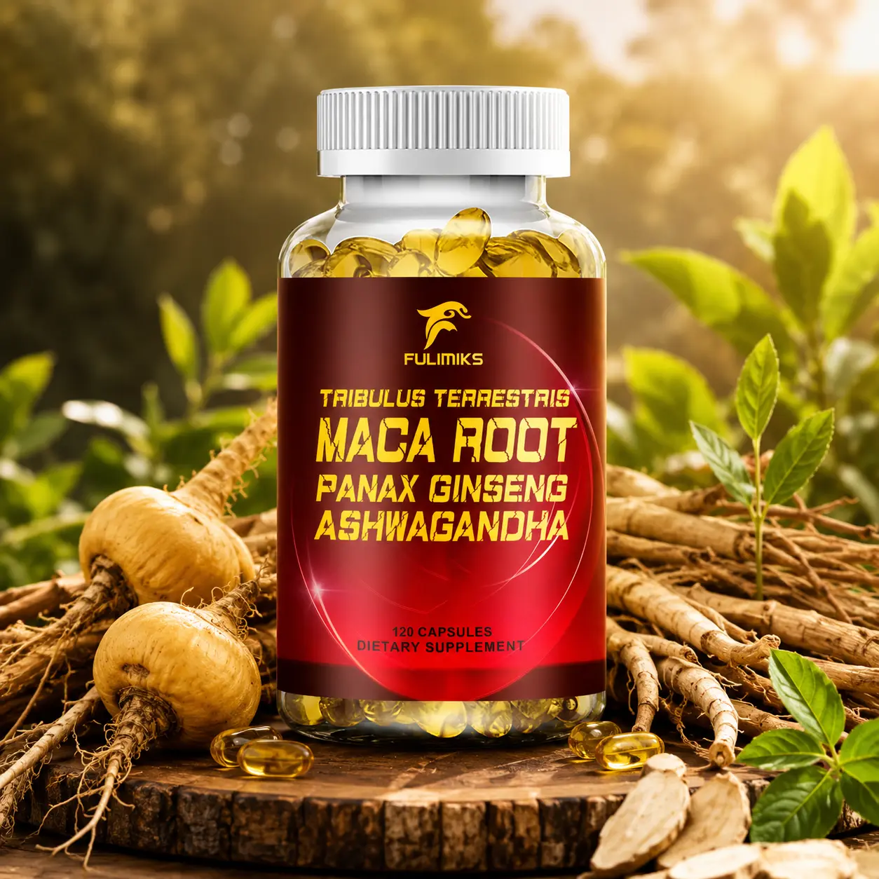 Maca Root Capsules, with Tribulus Terrestris, Maca Root, Panax Ginseng, Ashwagandha, Natural Formula, Hundreds of Influencers Recommend, Packaging May Vary