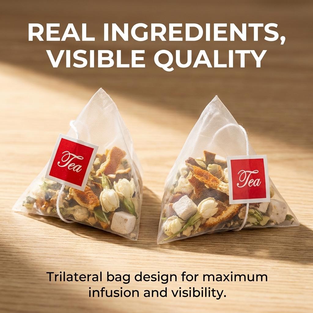 Body Fragrance Tea - Jasmine, Poria & Dried Tangerine Peel Herbal Blend, 50 Tea Bags | Natural Internal Cleansing & Breath Freshness | Zero Sugar, Caffeine Free Relaxation Tea