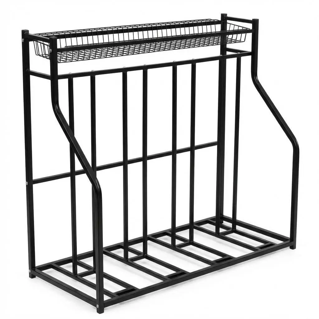 4-Bike Stand, Bike Storage Rack, Bicycle Floor Rack for Garage Organizer, Indoor Sporting Gear Storage Station